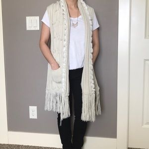 Jessica Simpson boho sweater vest cardigan